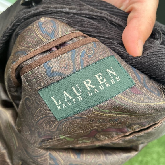 VTG 90’s Ralph Lauren Dark Brown Corduroy Blazer - Picture 5 of 5